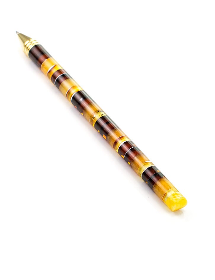 The luxurious ballpoint pen made of pieces of natural Baltic amber mosaic|Amber Souvenir Pen| Luxury Businessman Gift| Office Decor Tools