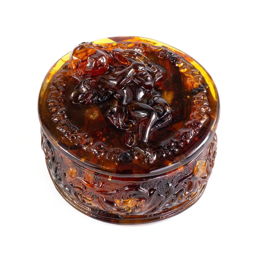 Unique Amber jewelry box Amur |Unick Amber Box Angel| Luxury box |Gift for Her|Amber Luxury Box| Handmade Jewelry Box| Jewelry Storage