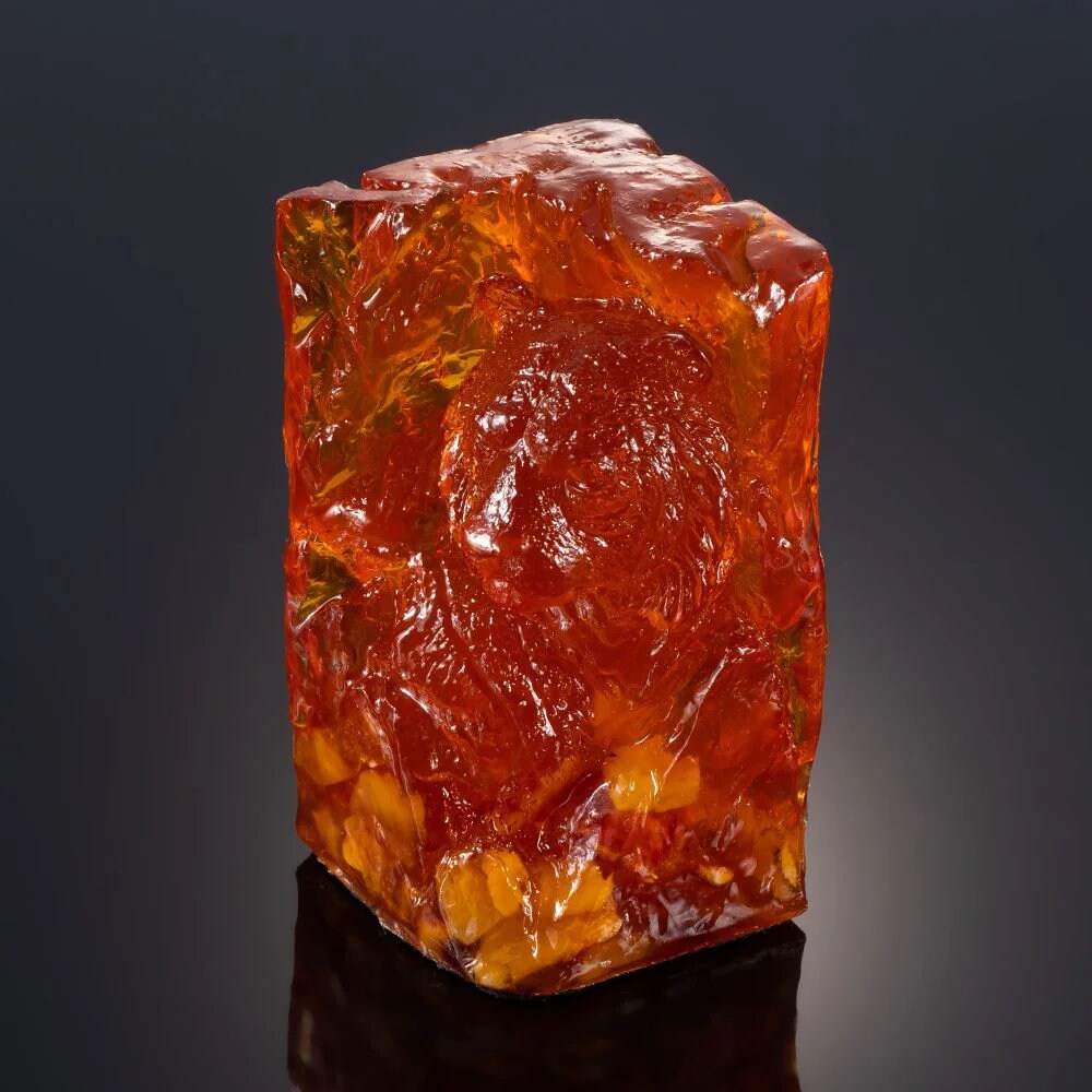 Souvenir figurine "Amber bear"|Amber Souvenir Gift|Handmade Amber Bear Statuette|Amber Bear Sculpture| Home decor