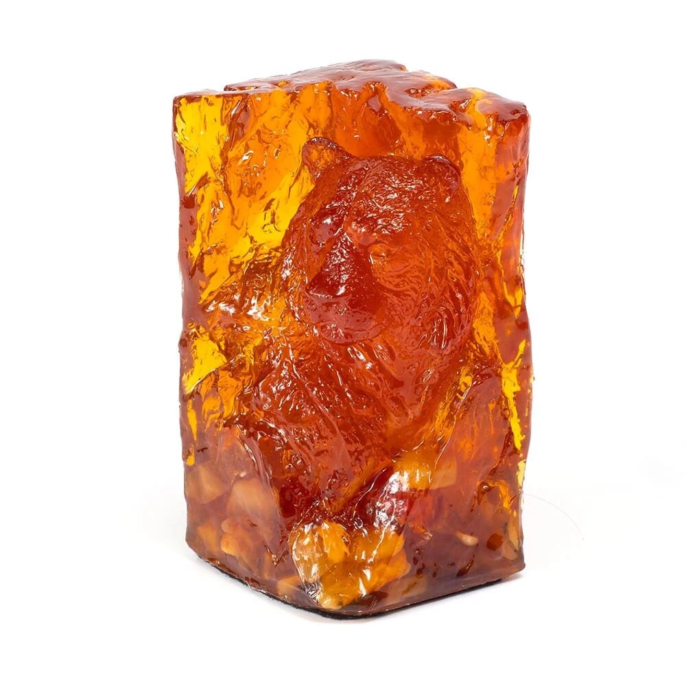 Souvenir figurine "Amber bear"|Amber Souvenir Gift|Handmade Amber Bear Statuette|Amber Bear Sculpture| Home decor