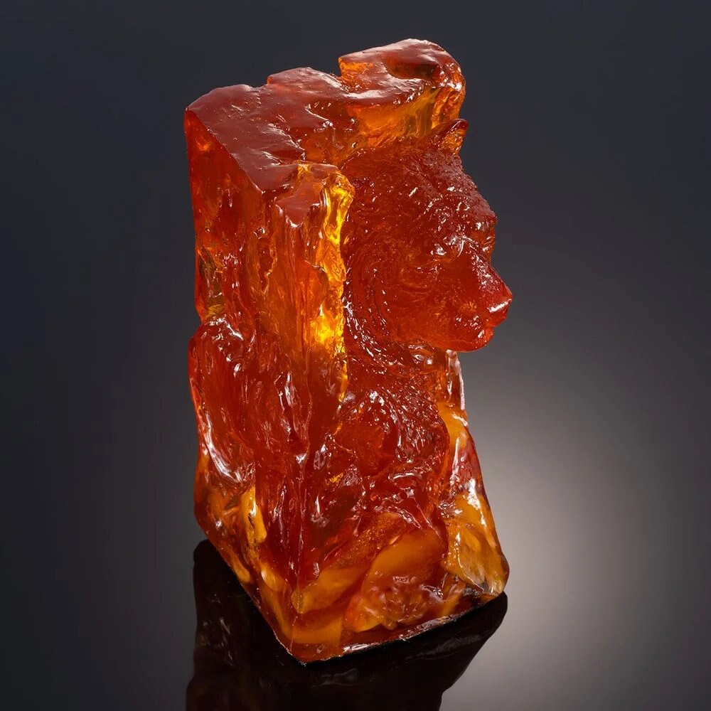 Souvenir figurine "Amber bear"|Amber Souvenir Gift|Handmade Amber Bear Statuette|Amber Bear Sculpture| Home decor
