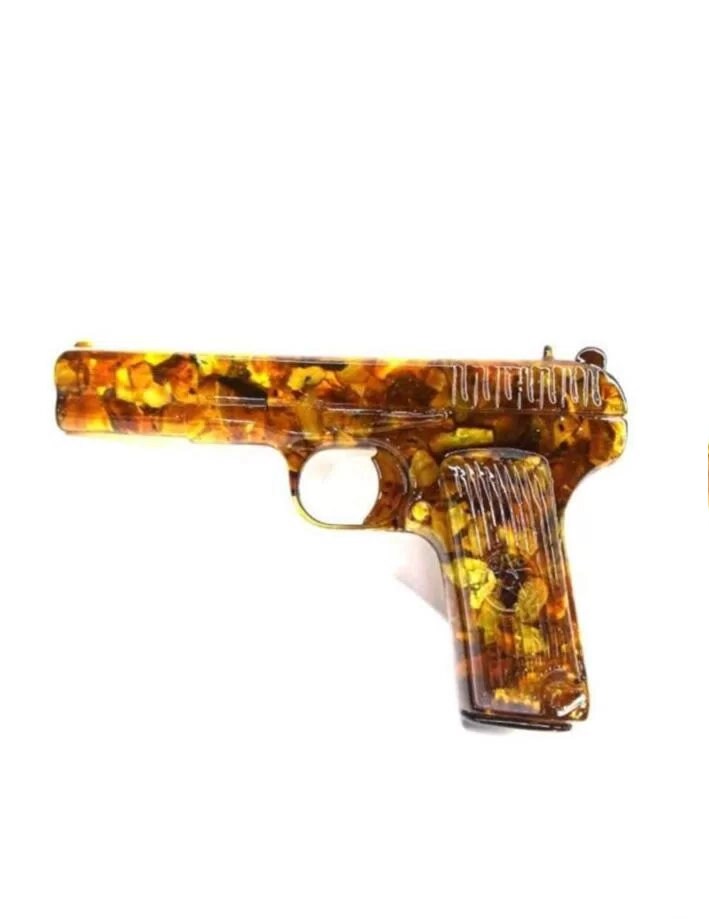 Gun TT figurine amber|Amber sculpture | Amber Souvenir Gift|Handmade Amber Figurine |Amber Sculpture unique gift