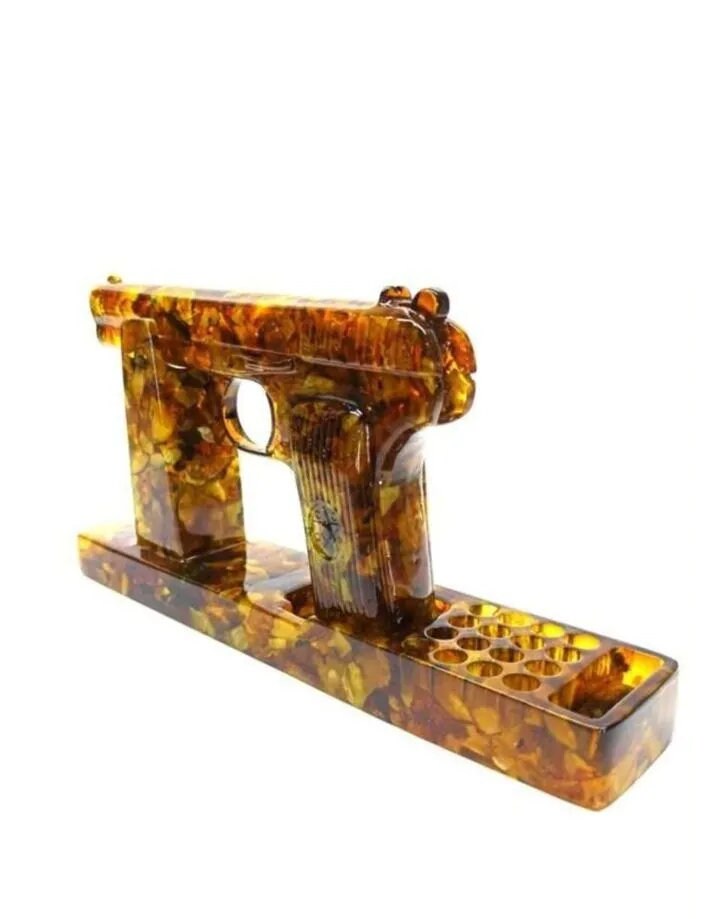 Gun TT figurine amber|Amber sculpture | Amber Souvenir Gift|Handmade Amber Figurine |Amber Sculpture unique gift