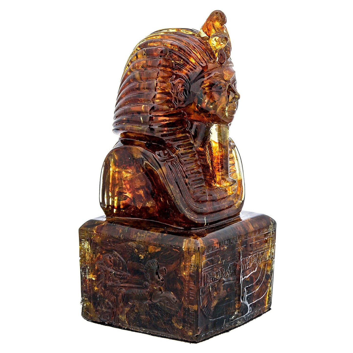 Statuetteamber Tutankhamun |sculpture Amber|Amber Souvenir Gift |Carved Amber pharaoh Figurine | Unick gift | Home decor