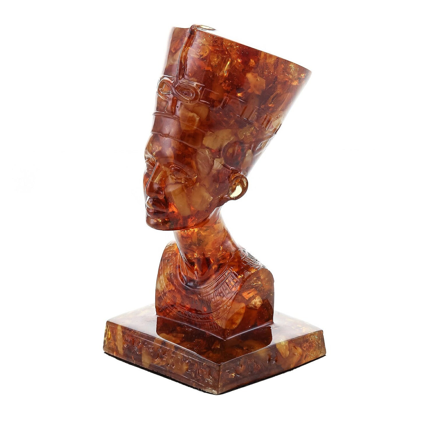 Statuette with natural amber Nefertiti|sculpture Amber|Amber Souvenir Gift |Carved Amber Nefertiti Figurine | Unick gift | Home decor