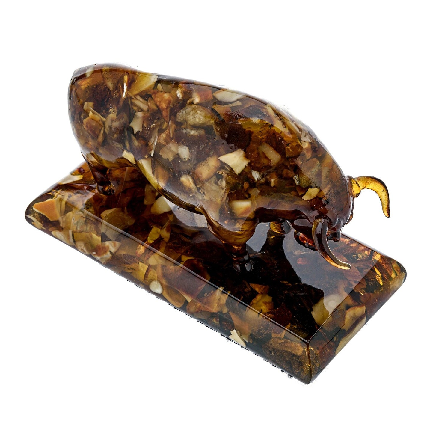 Handmade Amber sculpture figurine Bull Orion|Amber Souvenir Gift |Amber Bull Figurine|Luxury Amber Statue Sculpture |Unick home decor gift