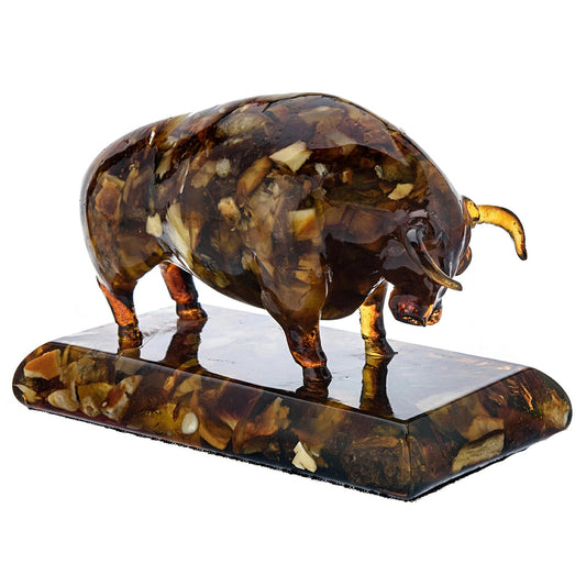 Handmade Amber sculpture figurine Bull Orion|Amber Souvenir Gift |Amber Bull Figurine|Luxury Amber Statue Sculpture |Unick home decor gift