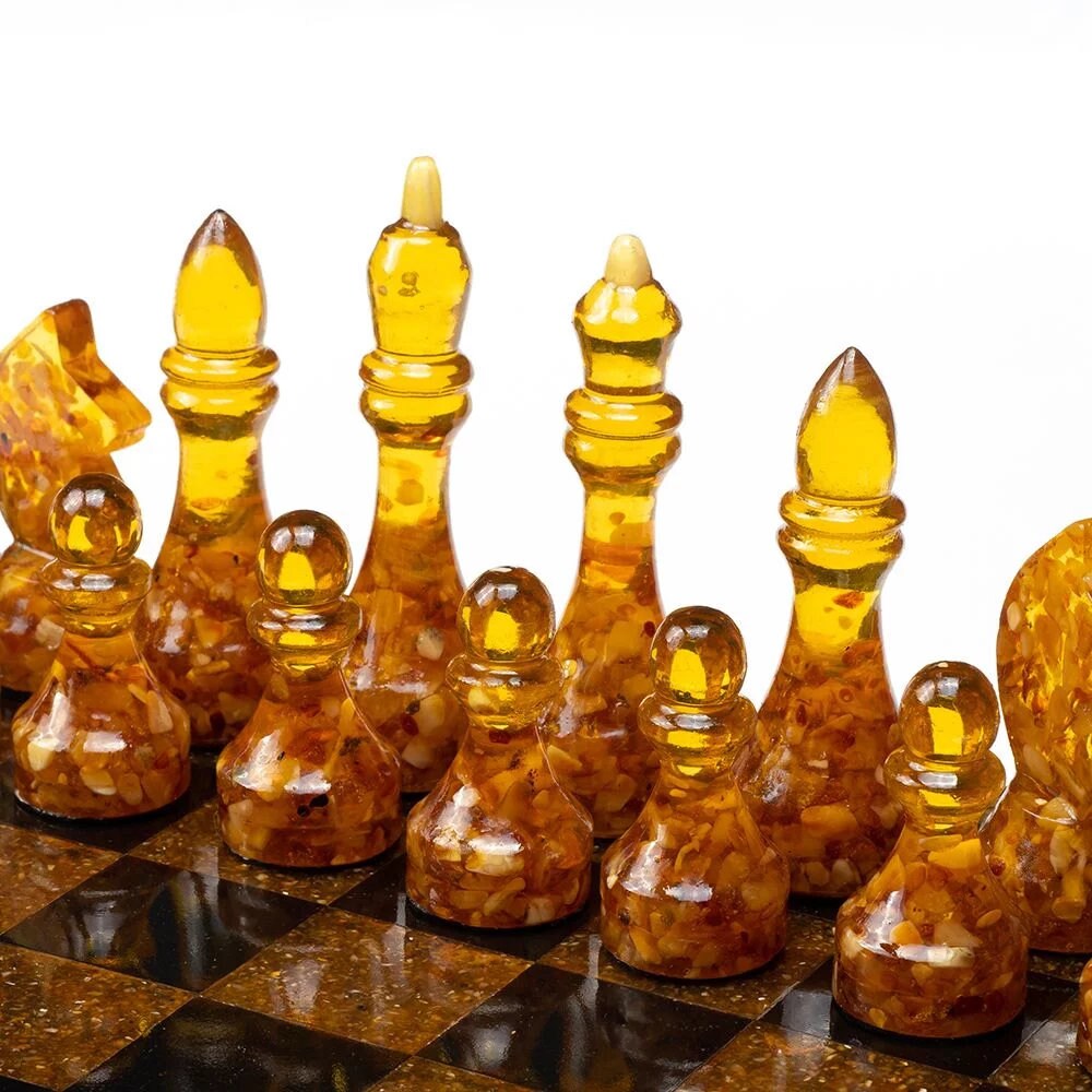 Large amber chess set with chess figures |Luxury chess amber| Chessboard amber|Amber Chess pieces|Board Game| Vip Gift