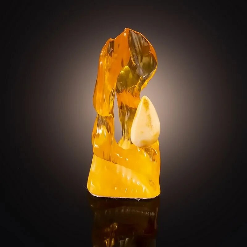 Souvenir with natural royal amber "Soul of the Baltic"|Amber Souvenir Gift |Carved Amber Figurine | Unick gift | Home decor|Memorable gift