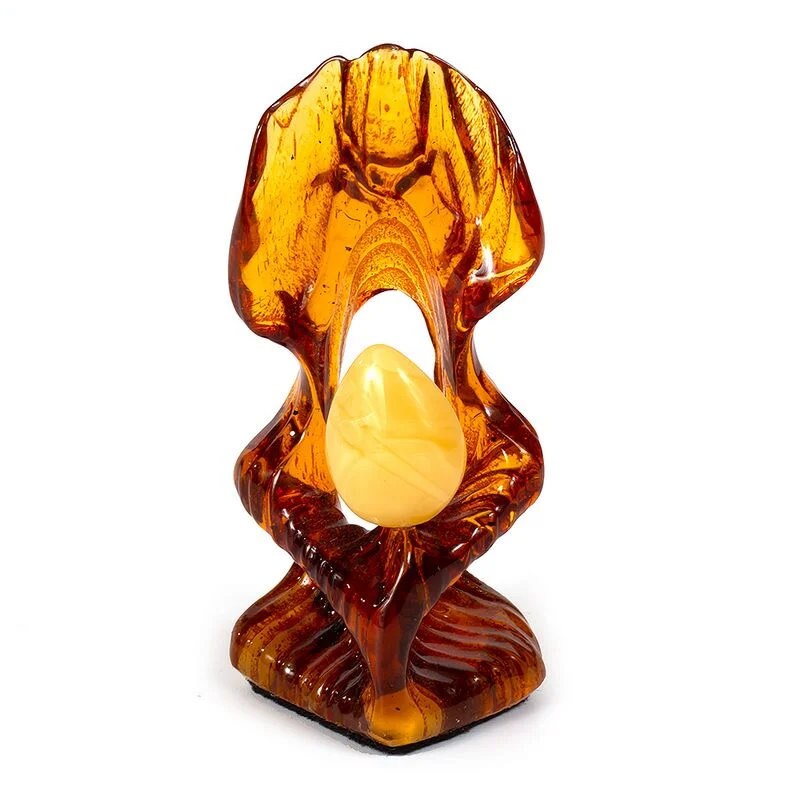 Souvenir with natural royal amber "Soul of the Baltic"|Amber Souvenir Gift |Carved Amber Figurine | Unick gift | Home decor|Memorable gift