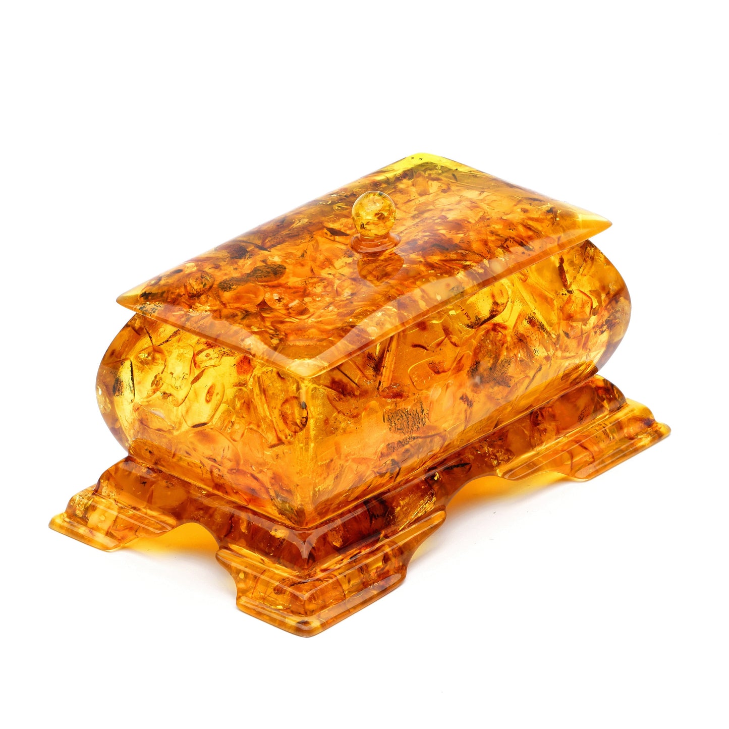 Amber Jewelry Box Rectangular| Jewelry Storage| Unick Amber Box| Natural Baltic Amber |Gift for Her |Amber Luxury Box| Handmade Jewelry Box