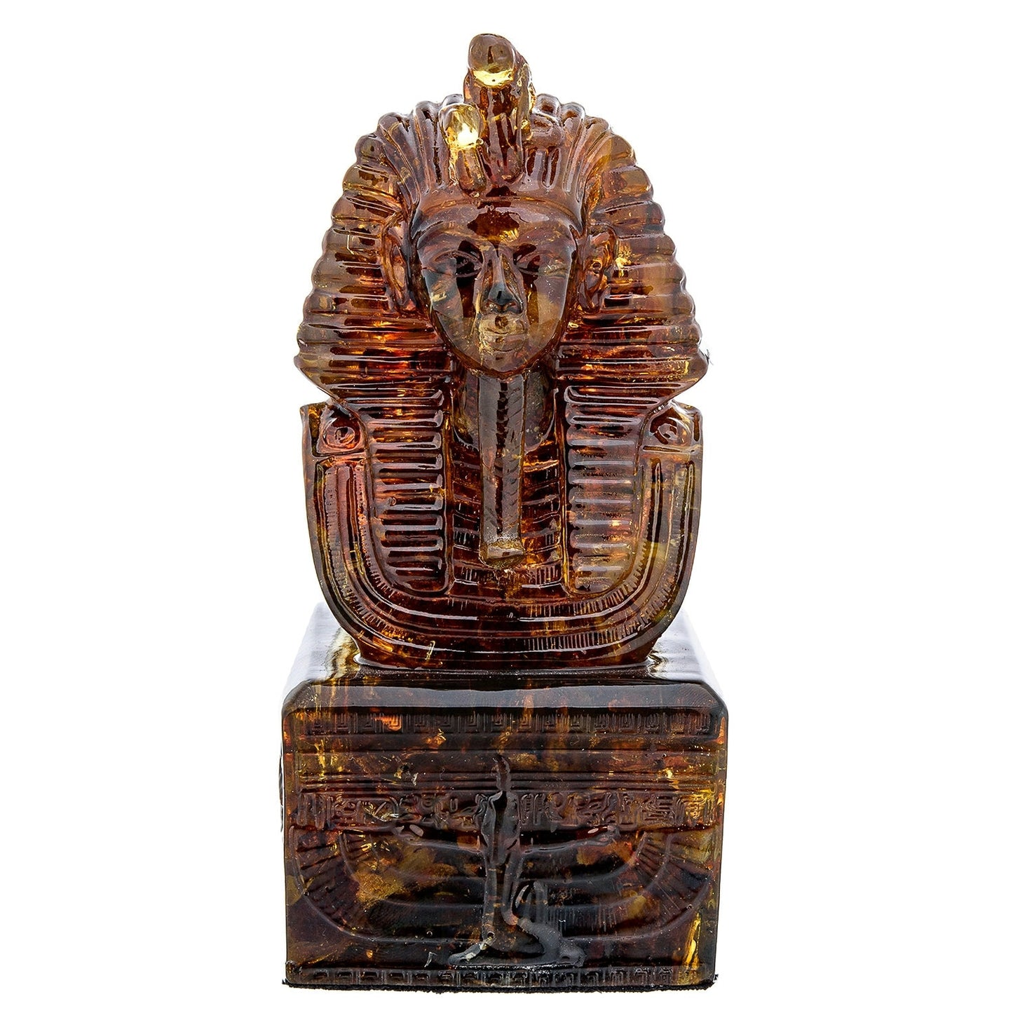 Statuetteamber Tutankhamun |sculpture Amber|Amber Souvenir Gift |Carved Amber pharaoh Figurine | Unick gift | Home decor