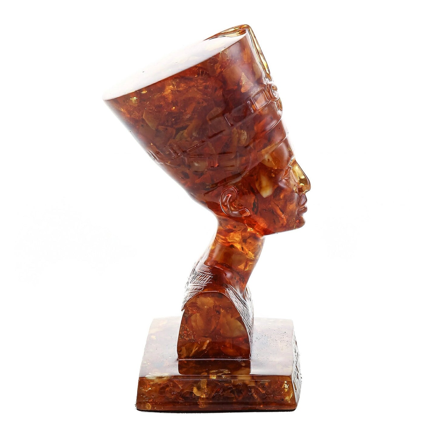 Statuette with natural amber Nefertiti|sculpture Amber|Amber Souvenir Gift |Carved Amber Nefertiti Figurine | Unick gift | Home decor