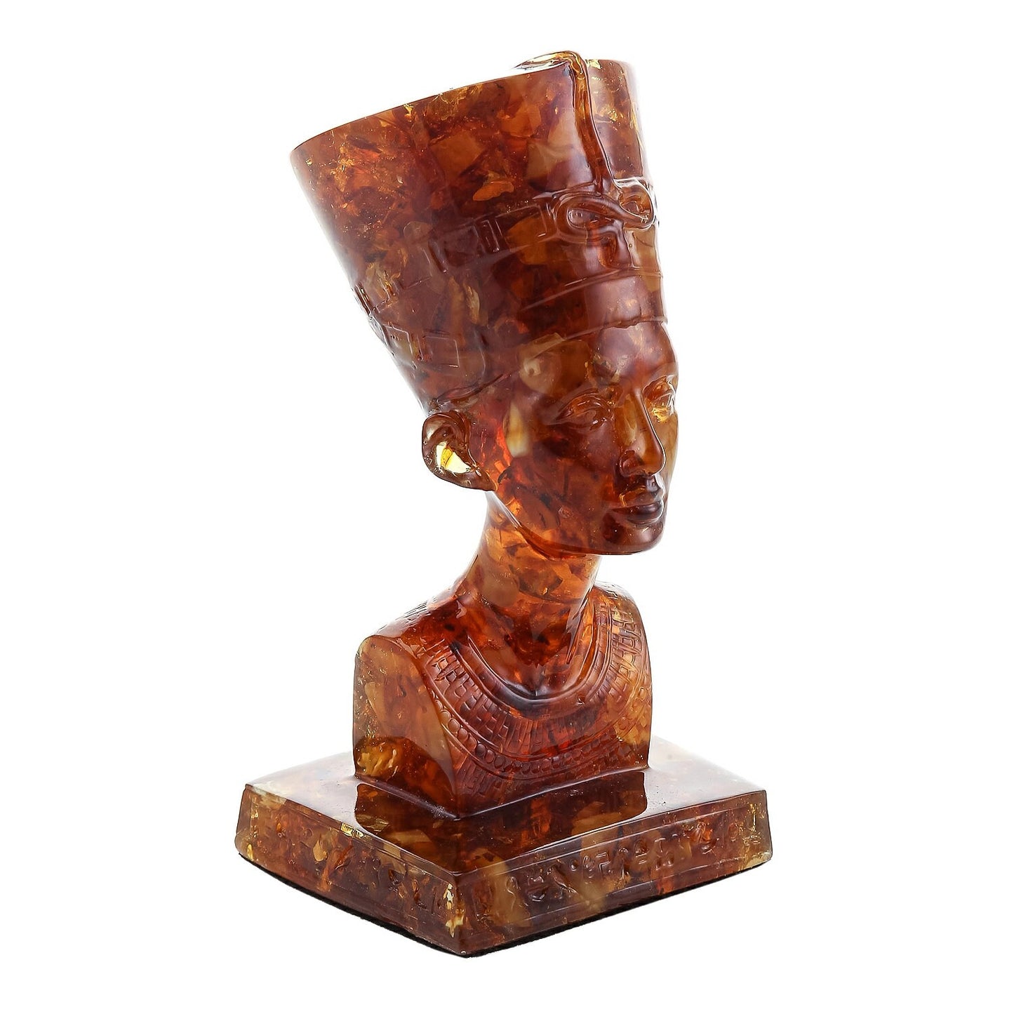 Statuette with natural amber Nefertiti|sculpture Amber|Amber Souvenir Gift |Carved Amber Nefertiti Figurine | Unick gift | Home decor