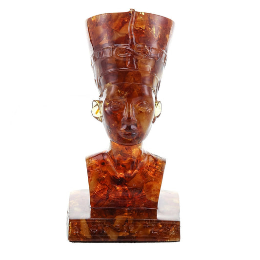 Statuette with natural amber Nefertiti|sculpture Amber|Amber Souvenir Gift |Carved Amber Nefertiti Figurine | Unick gift | Home decor