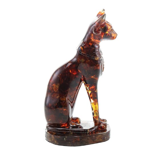 Amber sculpture Cat Bastet symbol of 2023 |Home Decor| Amber Souvenir Gift |Amber Cat Statuette|Amber Sculpture unick gift| Big Cat figurine