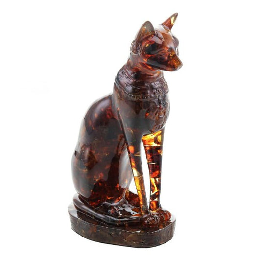 Amber sculpture Cat Bastet symbol of 2023 |Home Decor| Amber Souvenir Gift |Amber Cat Statuette|Amber Sculpture unick gift| Big Cat figurine