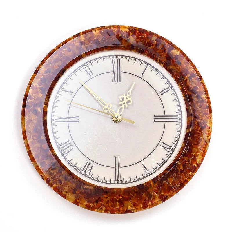 Classic round clock made of natural amber in a gift box|Amber gift|Home Decor|Wall Clock Amber |Unick Gift|Office Decor|Baltic amber Clock