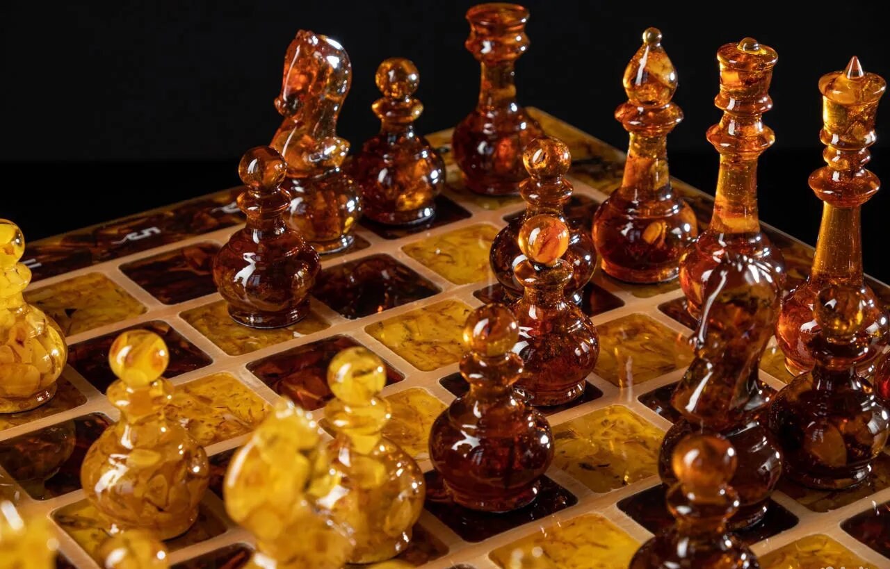 Wood Amber Chess set Light with amber chess pieces |Wooden Amber chess Board| Amber Chess Figures |Board Game| Vip Gift|Luxury Gift Interior