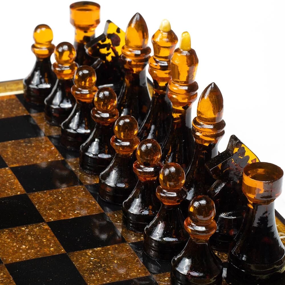 Large amber chess set with chess figures |Luxury chess amber| Chessboard amber|Amber Chess pieces|Board Game| Vip Gift