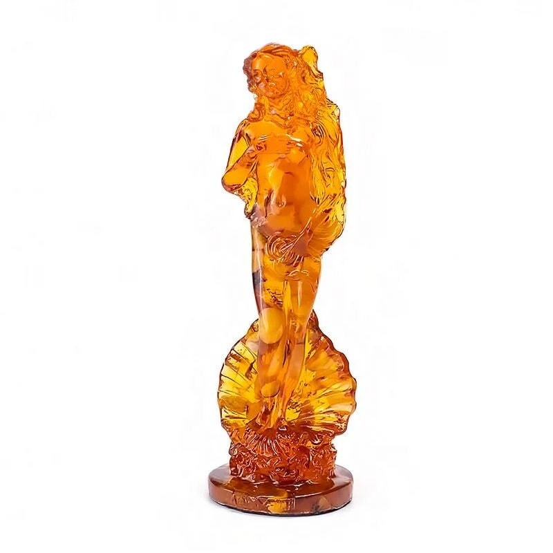 Elegant souvenir figurine with natural amber Aphrodite |Amber Souvenir Gift |Amber Figurine amulet of family happiness |Amber Sculpture