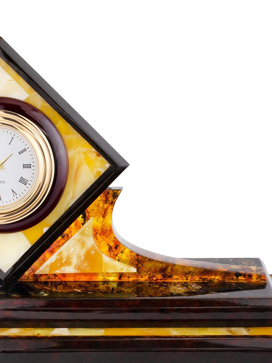 Handmade Beautiful Elegant clock made of natural Baltic amber|Amber Souvenir gift| Home Decor | Luxury Clock Amber| Unick Gift| Vip Gift