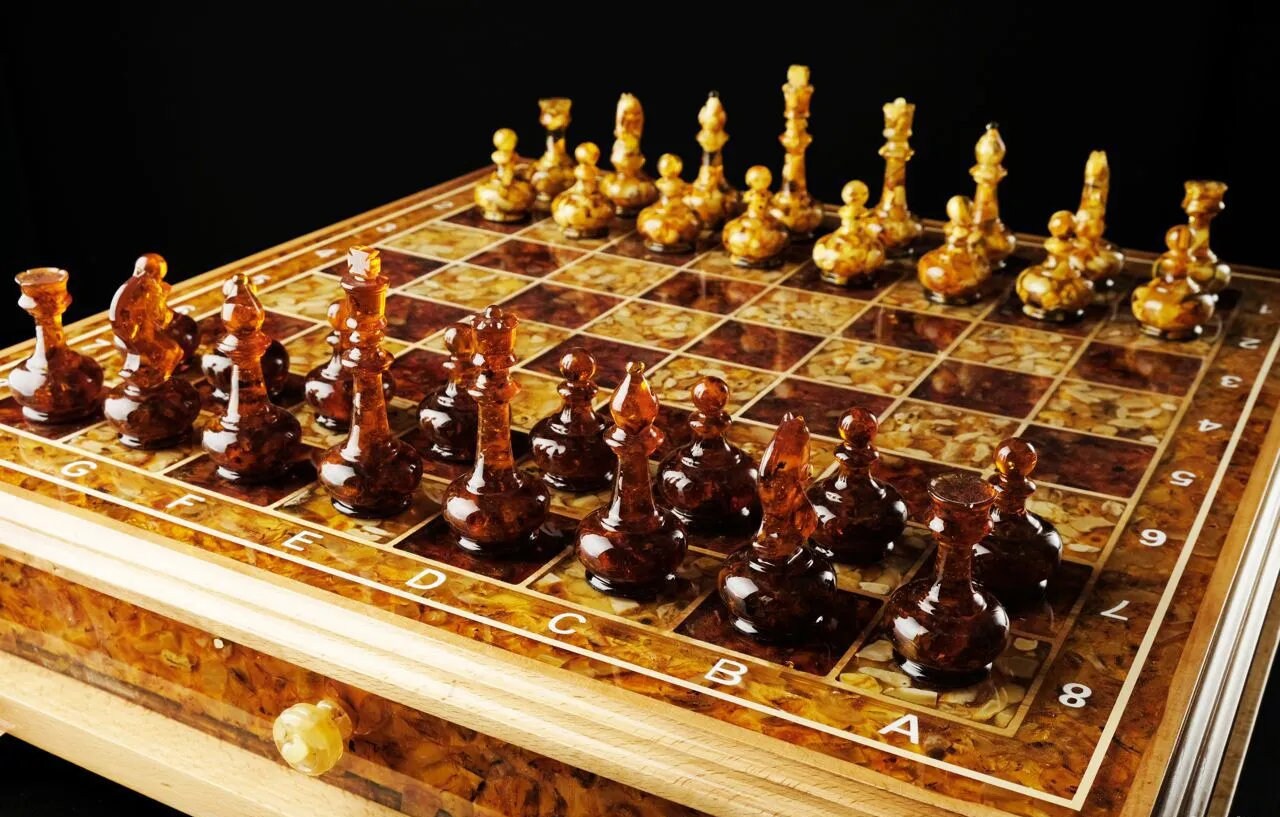 LARGE AMBER CHESS set|Premium Amber Chessboard with drawers|Amber chess Pieces|Wooden Chessboard|Chess Figures|Amber checkers|Board Game