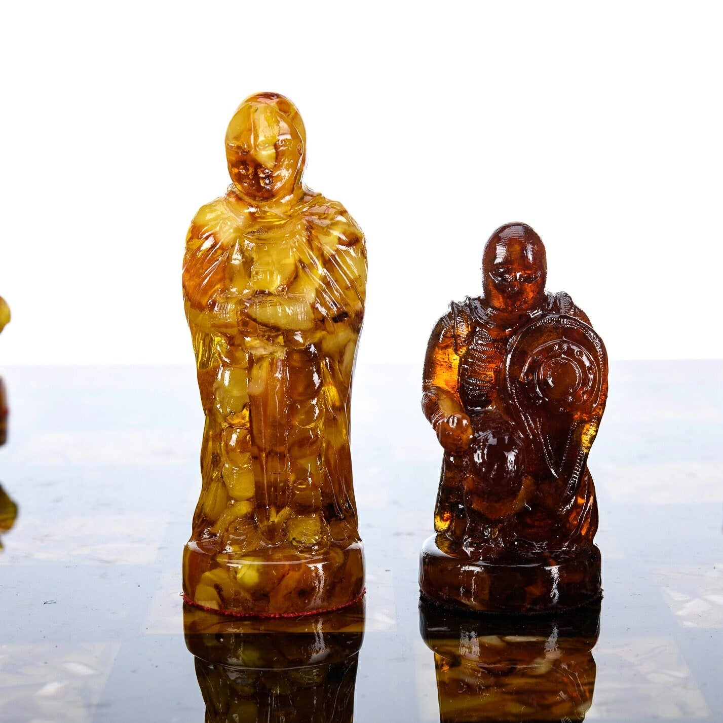 Handmade Large Amber Chess set with amber knight chess pieces|Wood Amber chessboard|Amber Chess Figures|Board Game|Vip Gift|Luxury chess set