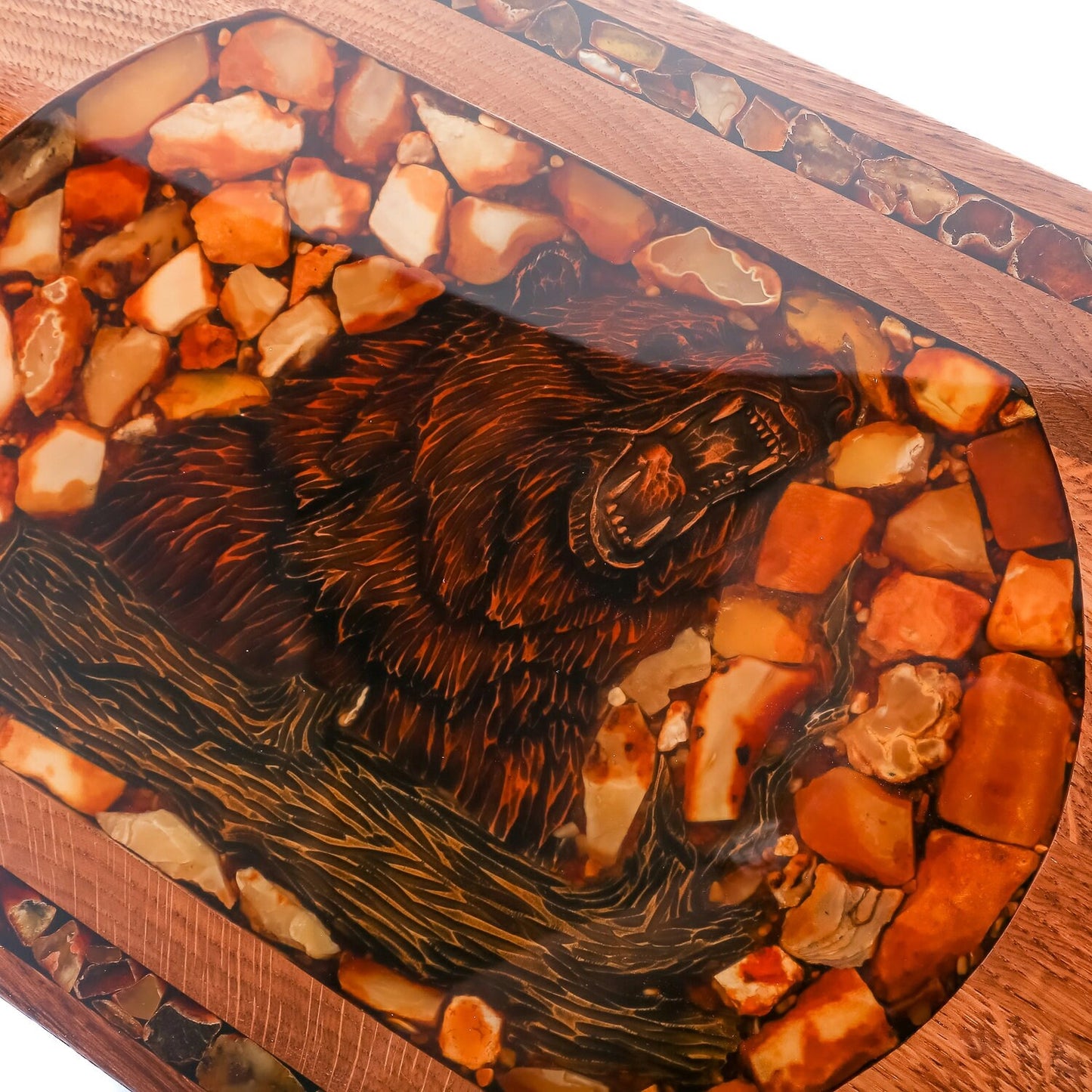 Luxury backgammon board made of wood and baltic amber carving Bear|Amber Backgammon chips|Checkers Amber Dices cubes|Board Game| Vip Gift