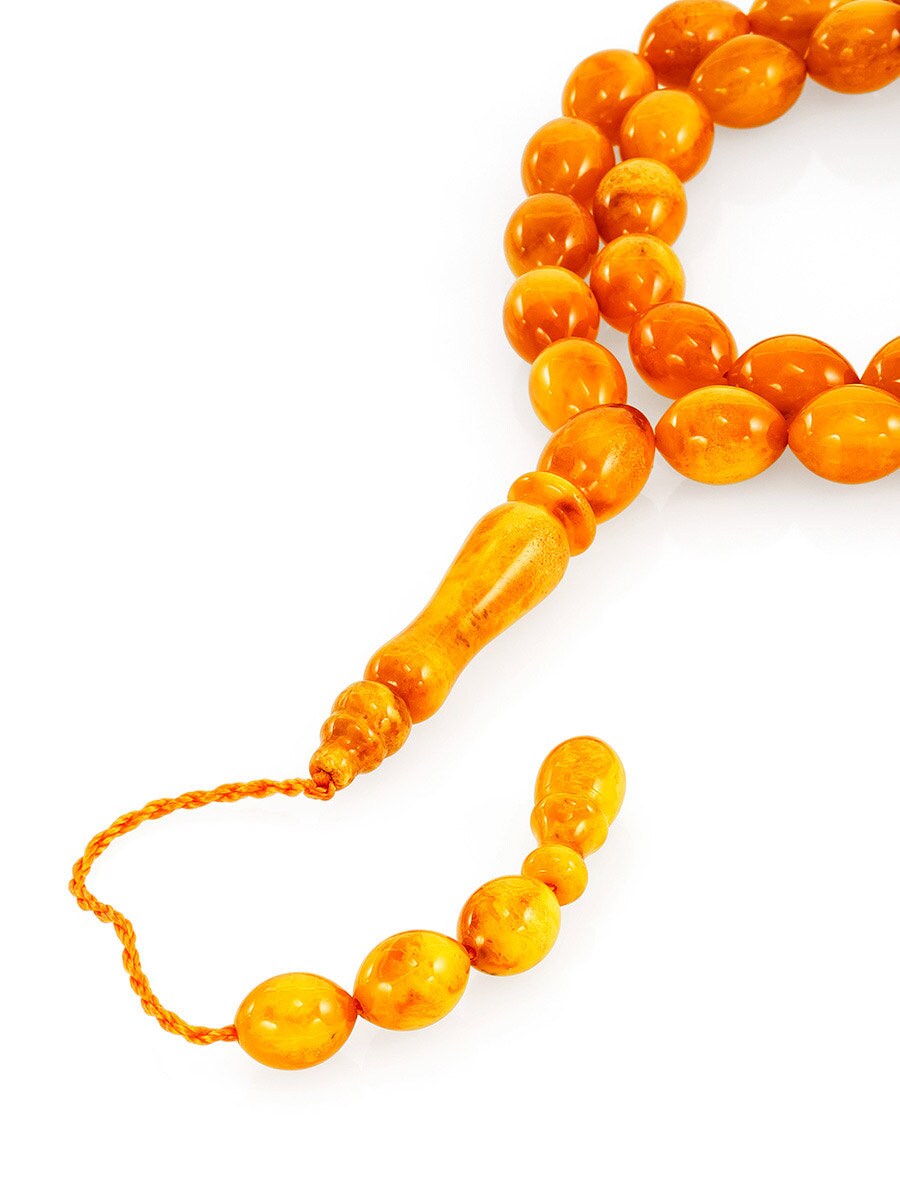 Muslim rosary with 33 beads-olives made of natural molded amber beautiful picturesque texture|Handmade Rosary beads|amber rosaries taspih