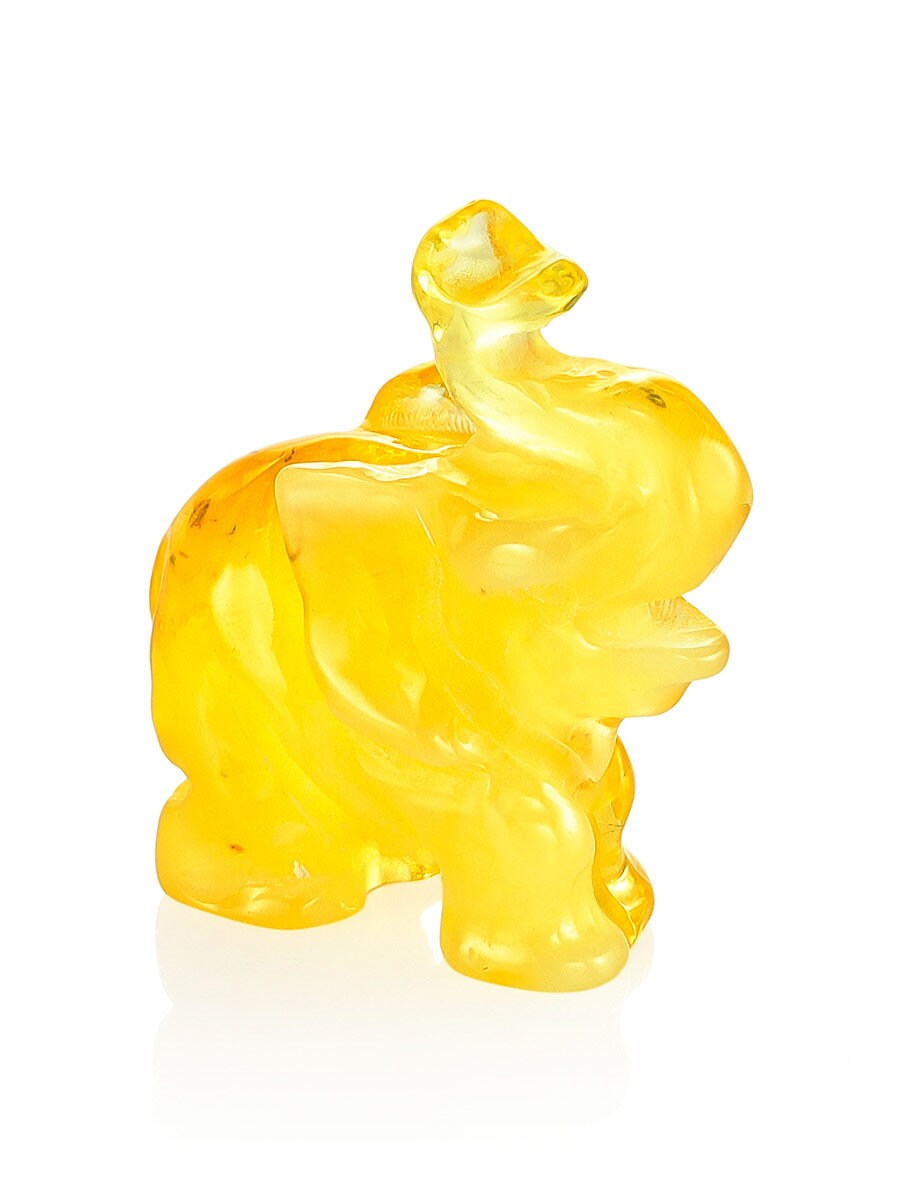 Souvenir carved figurine made of natural solid amber Elephant|amber statuette elepthant|Amber Sculpture |Amber Souvenir Statuette unick gift