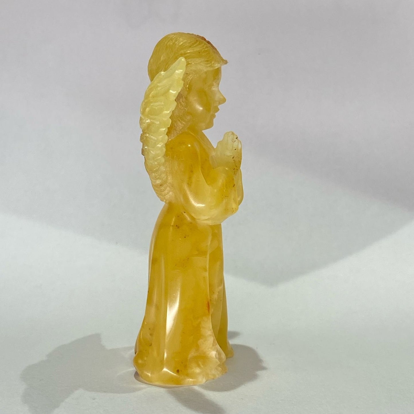 Handmade Cute figurine with natural amber Angel|Amber Souvenir Gift|Amber Angel Statue|Amber Sculpture unick gift|Home decor|luxury interior