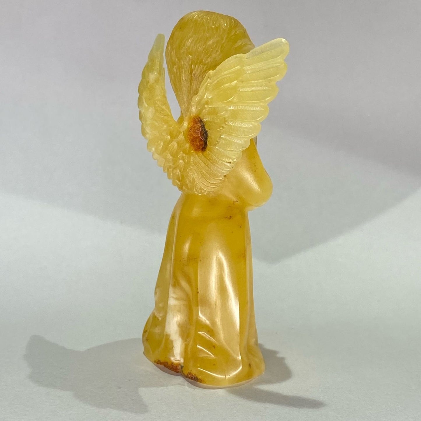 Handmade Cute figurine with natural amber Angel|Amber Souvenir Gift|Amber Angel Statue|Amber Sculpture unick gift|Home decor|luxury interior