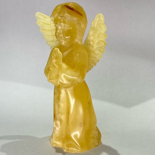 Handmade Cute figurine with natural amber Angel|Amber Souvenir Gift|Amber Angel Statue|Amber Sculpture unick gift|Home decor|luxury interior