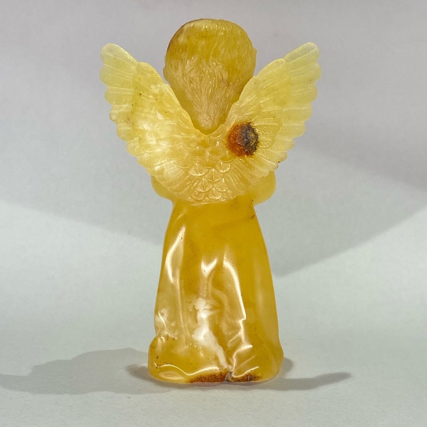 Handmade Cute figurine with natural amber Angel|Amber Souvenir Gift|Amber Angel Statue|Amber Sculpture unick gift|Home decor|luxury interior