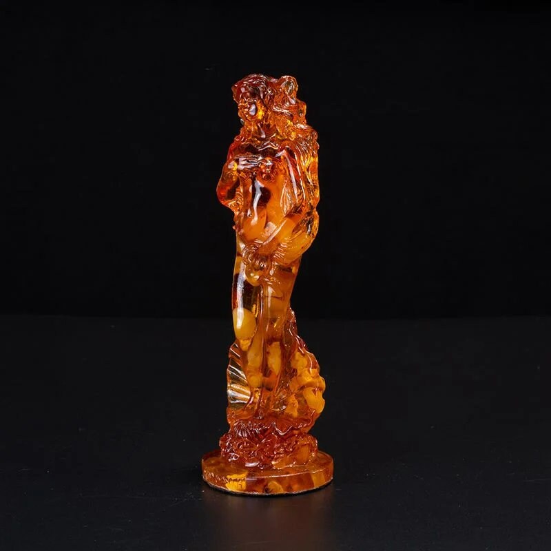 Elegant souvenir figurine with natural amber Aphrodite |Amber Souvenir Gift |Amber Figurine amulet of family happiness |Amber Sculpture