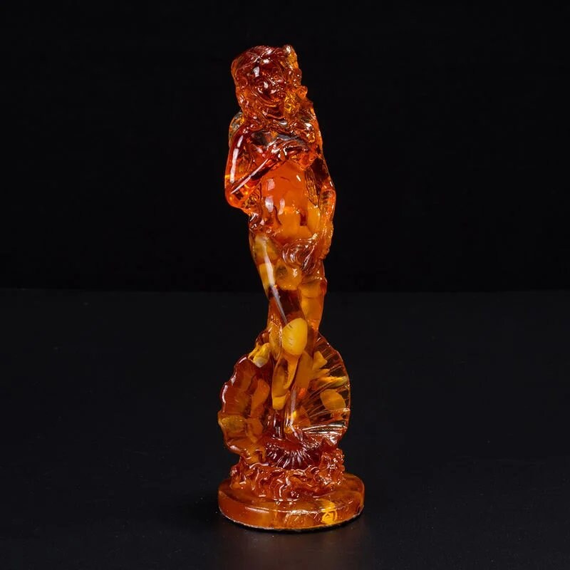 Elegant souvenir figurine with natural amber Aphrodite |Amber Souvenir Gift |Amber Figurine amulet of family happiness |Amber Sculpture