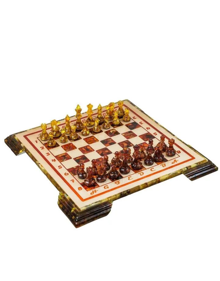 Luxury Amber chess set with classic carved figures on legs|Wooden Amber Chessboard |Chess Figures|Board Game|Vip Gift|Unick chess gift