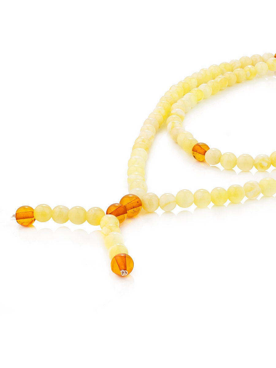 Rosary beads-mala Amber rosary with 108 beads-balls of light honey color|Amber Rosary Beads|Buddhist Rosary|NaturalAmber rosary beads