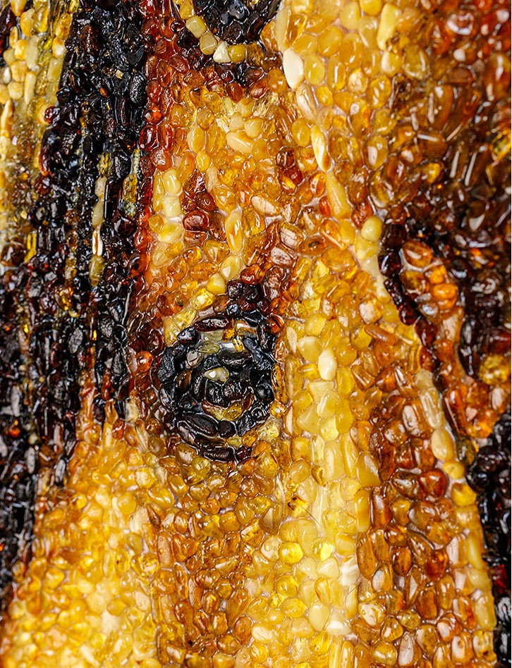 Painting made of amber mosaic horse in wooden frame |Handmade Picture Amber Horse Canvas | Horse Wall Art |Horse Painting |Wall Decor Art