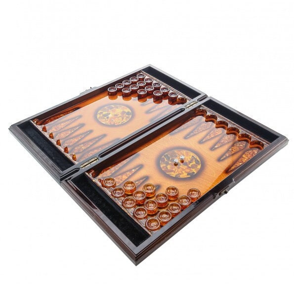 Amber chessboard checkers backgammon set|backgammon chips with board|high quality wood backgammon|amber dices|Unick gift