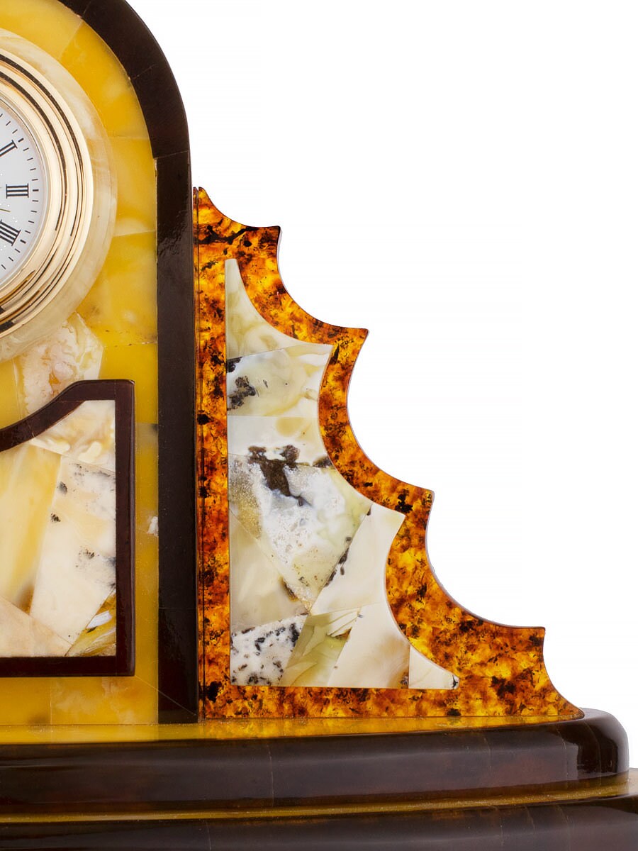 Luxury Small fireplace clock made of natural Baltic amber|Amber Souvenir gift|Home Decor |Luxury Clock Amber|Unick Gift|Vip Decoration