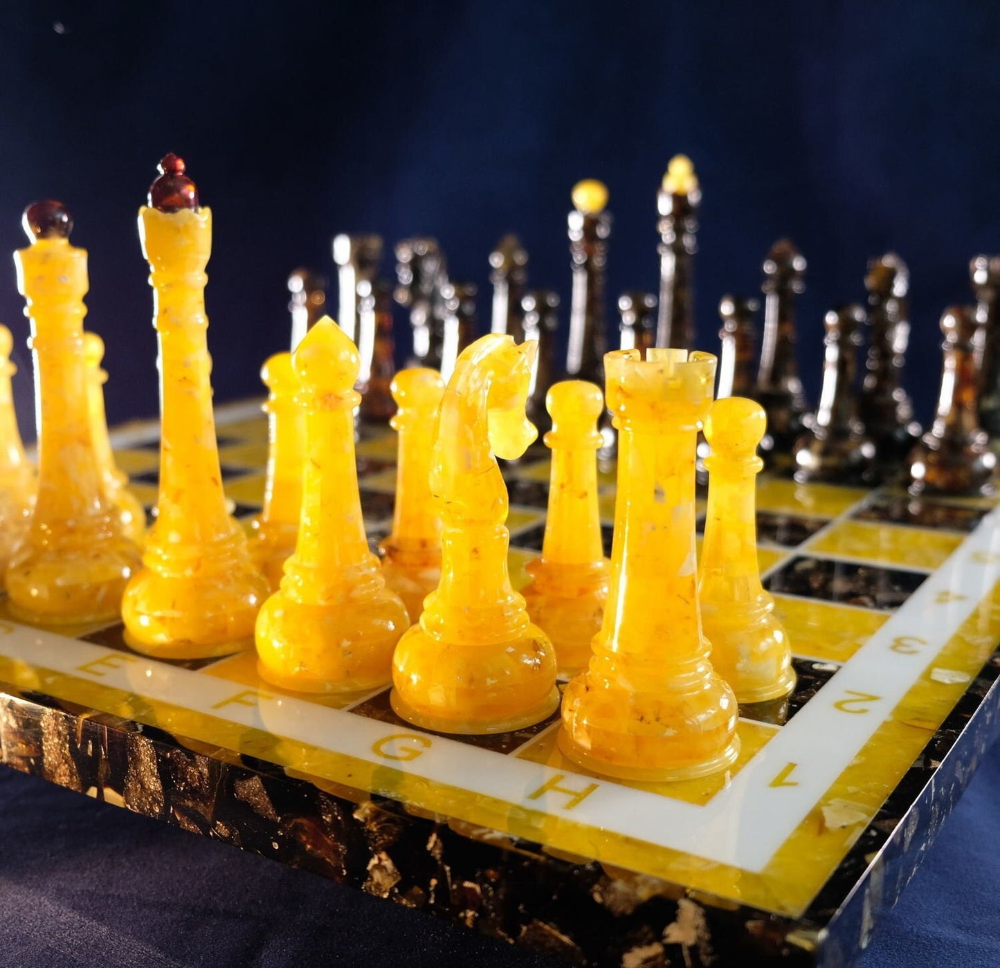 Amber chess set |Luxury Amber Chessboard |Amber Chess Figures|Board Game| Vip Gift |unique present |100%amber chess