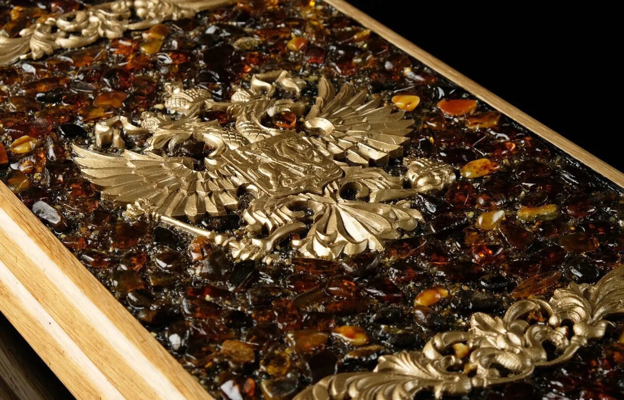 Amber backgammon set "Coat of arms"|wooden high quality board decorated Natural Amber| Amber chips Backgammon Dices| Board Game| Vip Gift