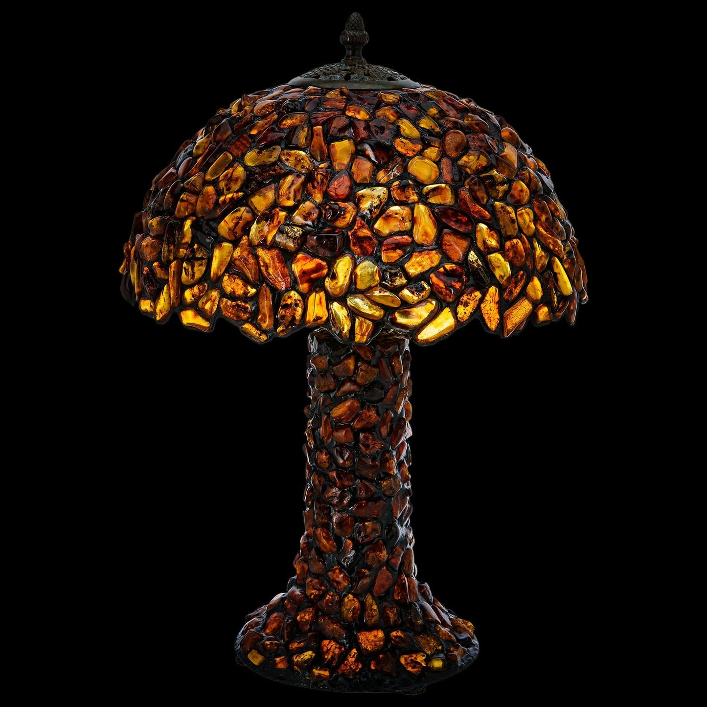 Luxury Table lamp made of natural baltic amber and bronze Tree|Unick handmade amber table lamp|Gemstone night lamp|Lighting amber|Home decor