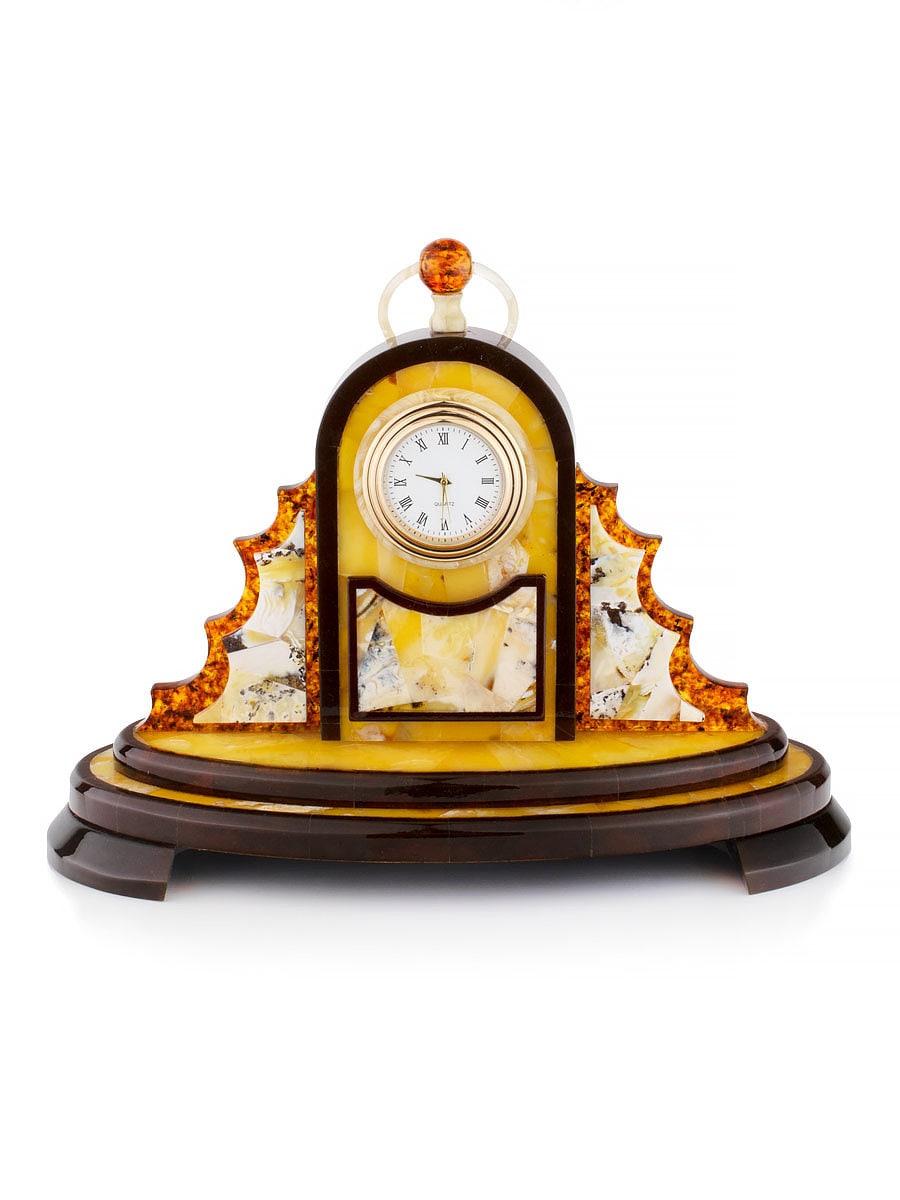 Luxury Small fireplace clock made of natural Baltic amber|Amber Souvenir gift|Home Decor |Luxury Clock Amber|Unick Gift|Vip Decoration