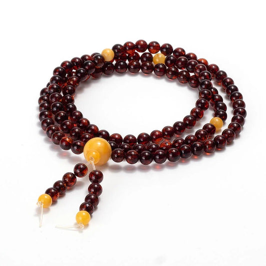 Buddhist rosary beads made of natural cognac amber|Amber Rosary Beads| Buddhist Rosary beads |Natural Amber rosary beads| Mala beads amber