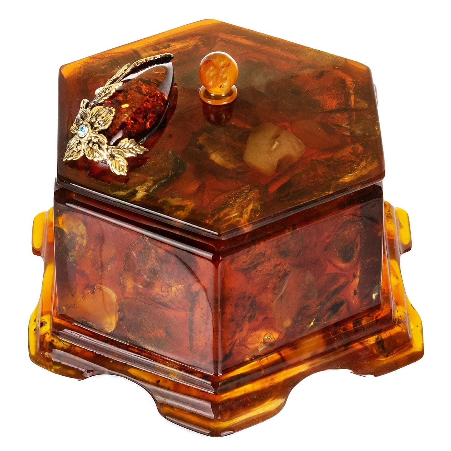 Jewellery Box made of amber and epoxy resin Vintage branch|Handmade Amber Box| Natural Baltic Amber Gift |Gift for Her