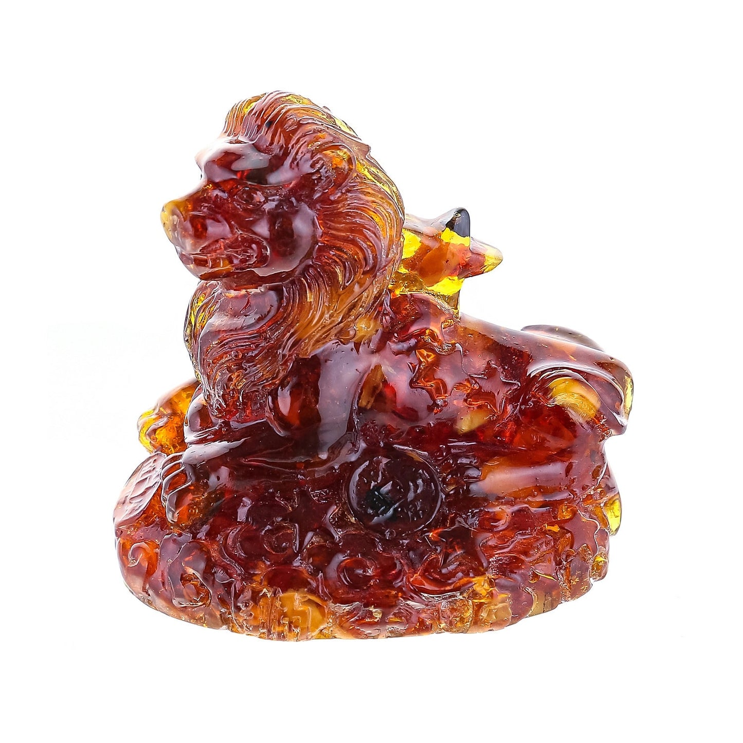 Amber statuette Money Lion |Amber Souvenir Gift|Handmade Amber Lion Figurine|Amber lion Sculpture| Home interior gift