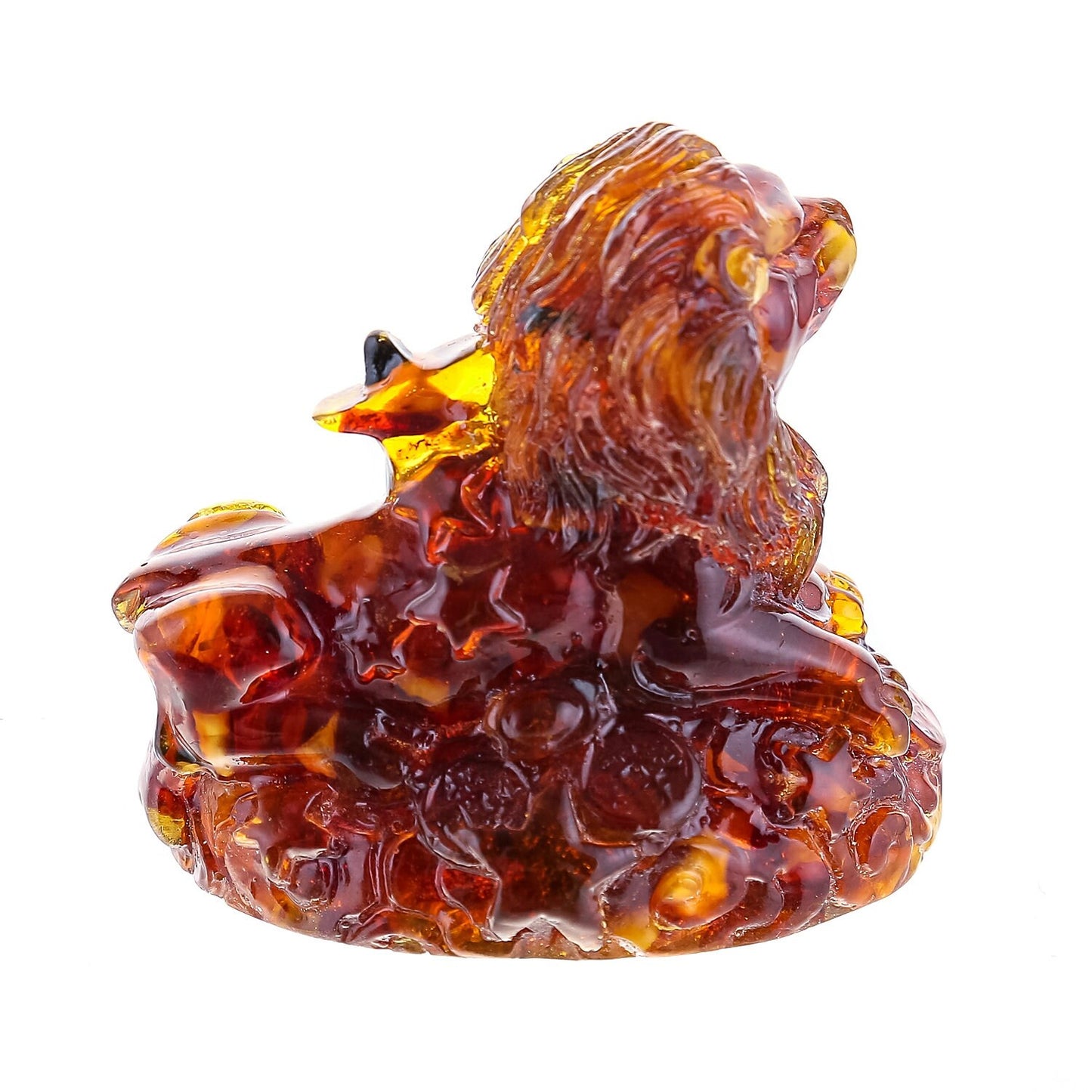 Amber statuette Money Lion |Amber Souvenir Gift|Handmade Amber Lion Figurine|Amber lion Sculpture| Home interior gift